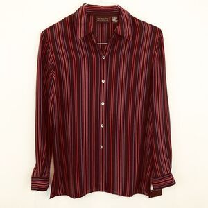 Liz Claiborne Striped long sleeve blouse NWT